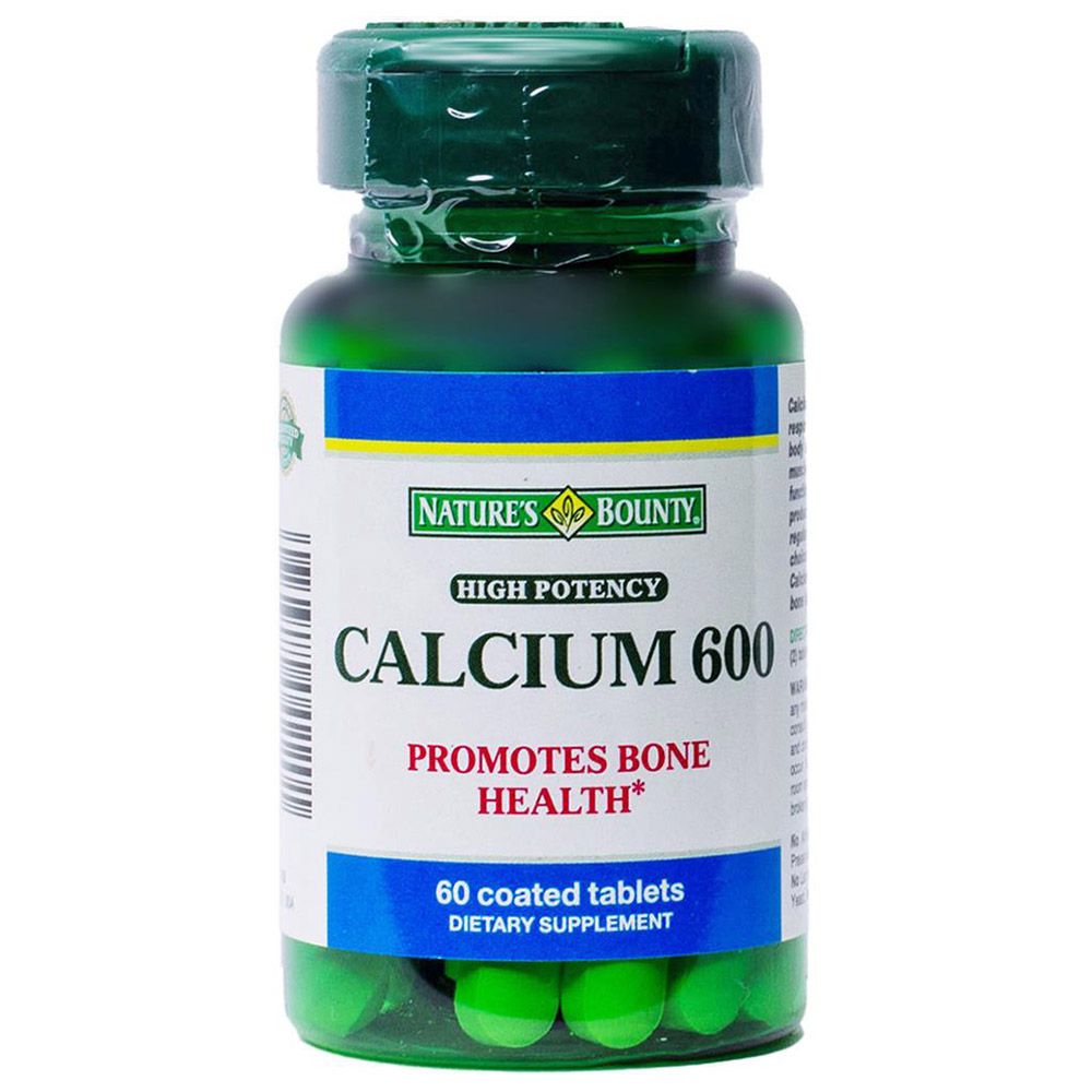 Natures Bounty - Calcium 600 Coated Tablets - 60 Pcs