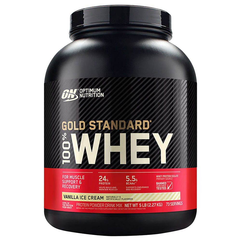 Optimum Nutrition - Whey Protein Powder - Vanilla Ice Cream - 2.27 Kg