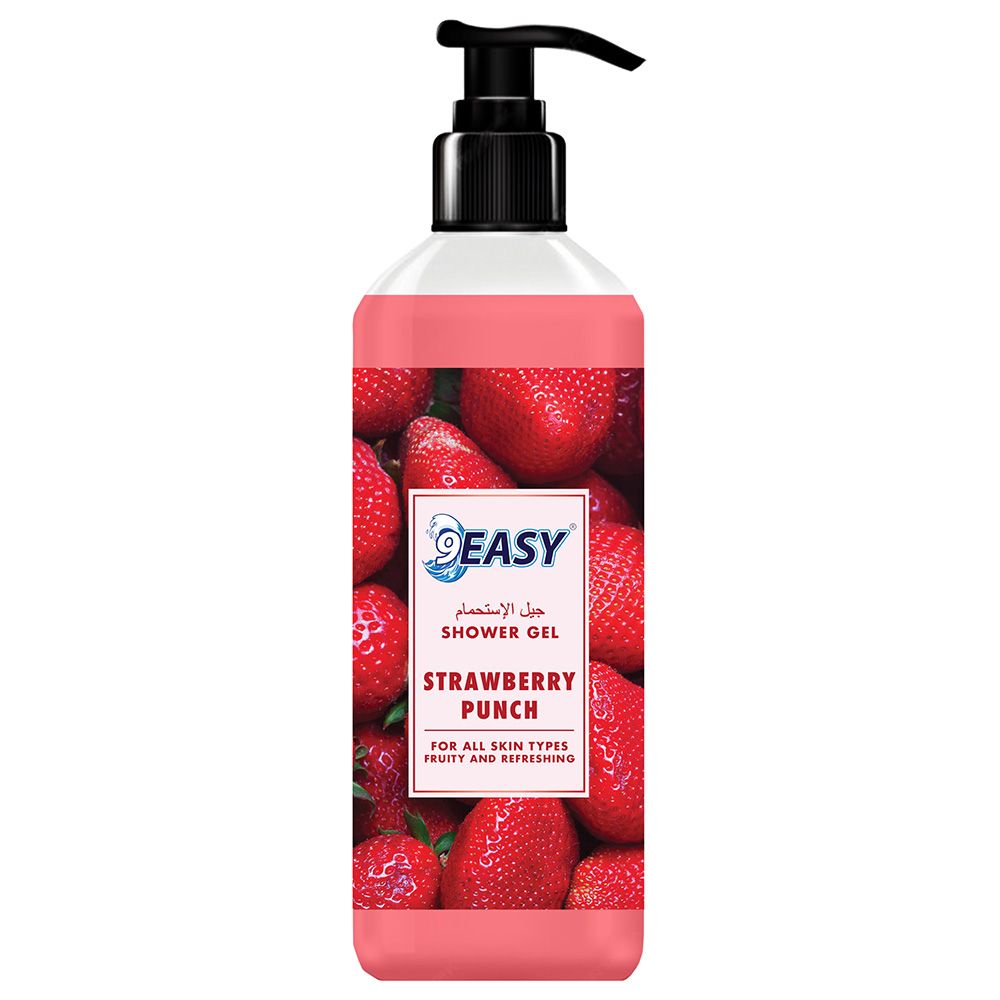 9Easy - Shower Gel - Strawberry Punch - 1 L