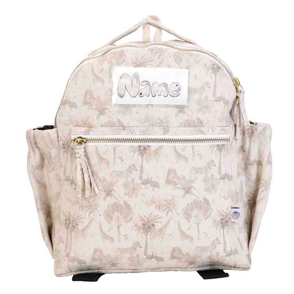 Mi Dulce An'ya - Organic Safari Printed Back Pack - Beige
