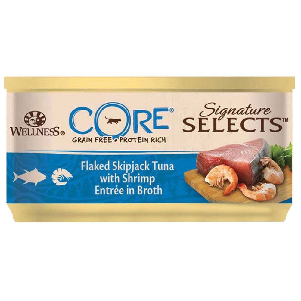 Wellness - Core Skipjack Tuna With Shrimp Entree In Broth Cat Food - 79 g - Pack of 24