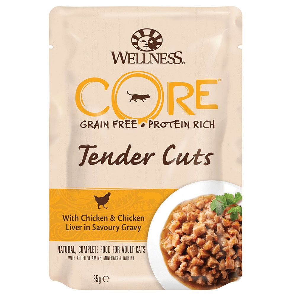 Wellness - Core Chicken And Liver In Gravy Cat Food - 85 g - Pack of 8