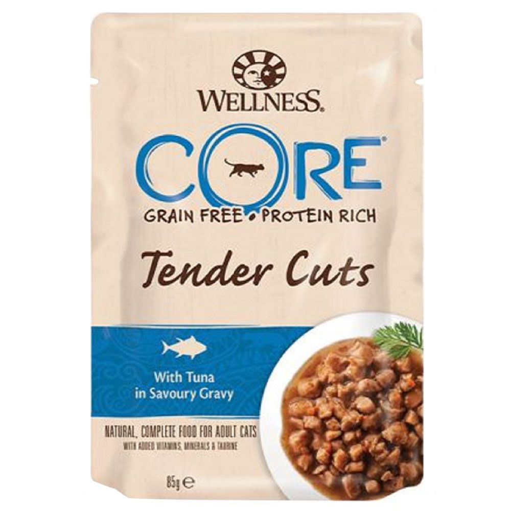 Wellness - Core Tender Cuts With Tuna In Gravy - 85 g - Pack of 8