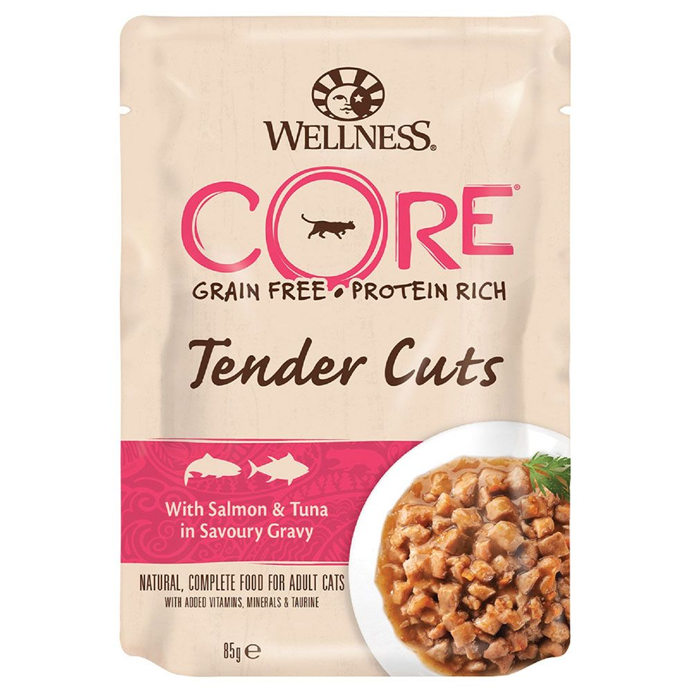 Wellness - Core Salmon And Tuna In Gravy Cat Food - 85 g - Pack of 8