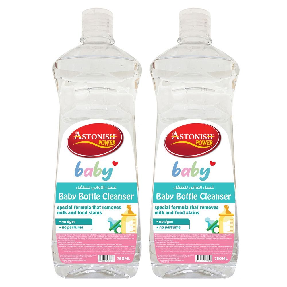 New Astonish Power - Baby Bottle Cleanser - Pack of 2 - 750ml