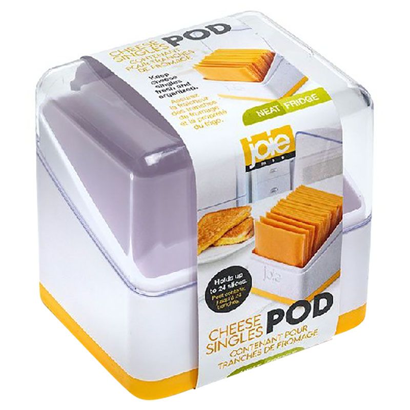 Joie - Neat Fridge Cheese Singles Holder - White/Orange