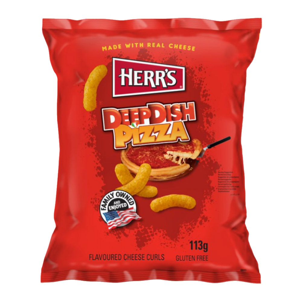 Herr's - Gluten Free Deep Dish Pizza Cheese Curls Snack - 113 g