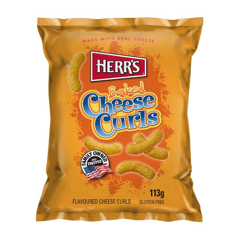 Herr's - Gluten Free Baked Cheese Curls Snack - 113 g