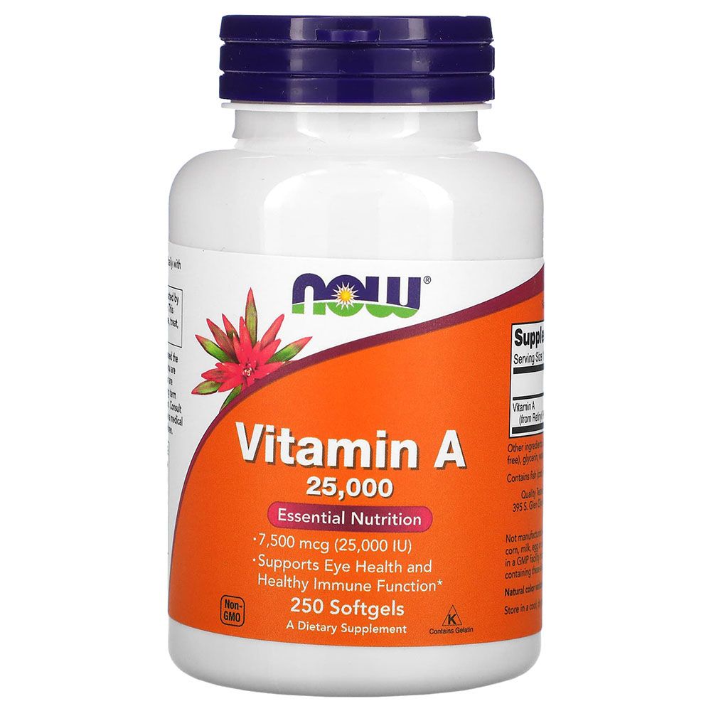 Now - Vitamin A 25000 IU Essential Nutrition Softgels - 250's
