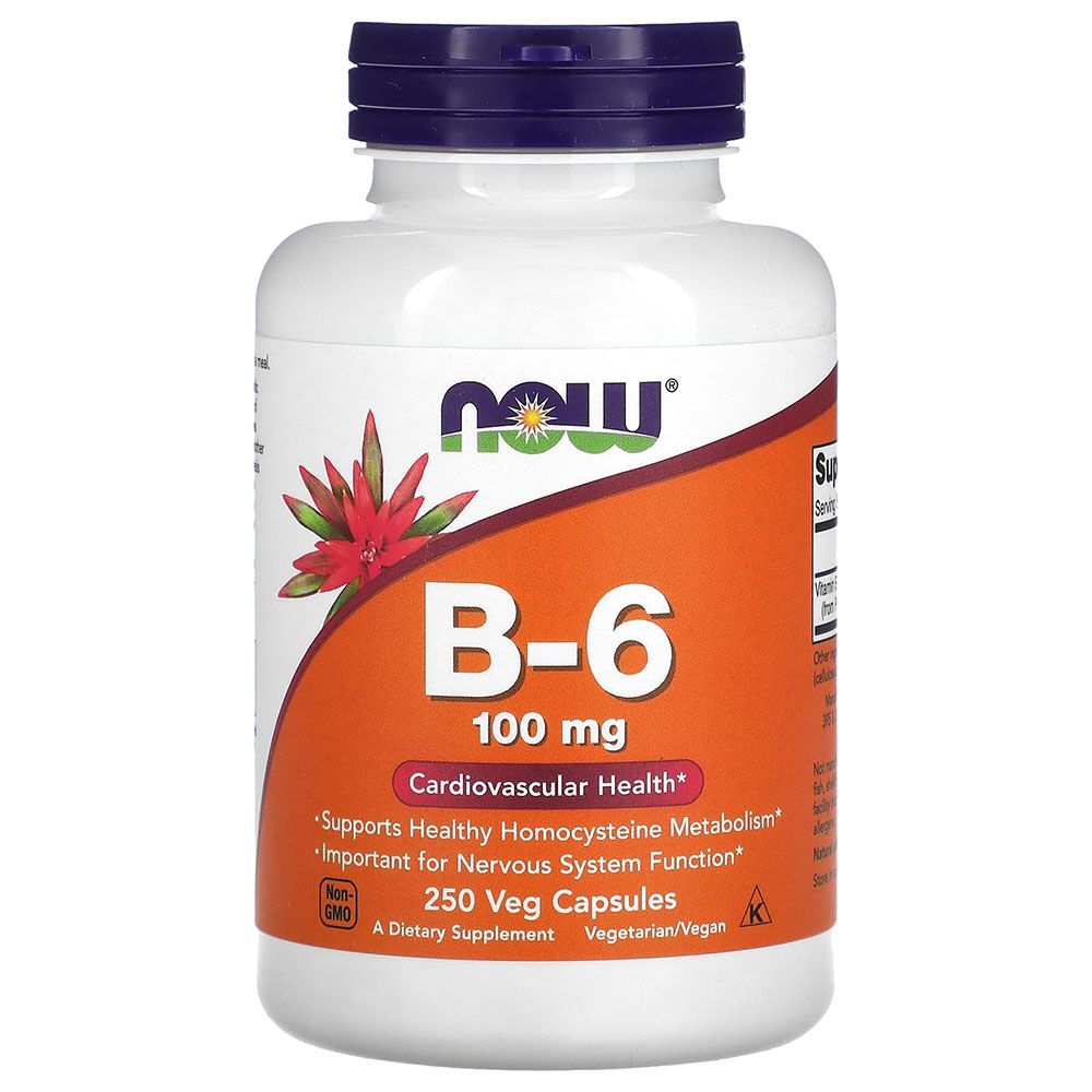 Now - Vitamin B-6 Cardiovascular Health 100mg Veg Capsules - 250's