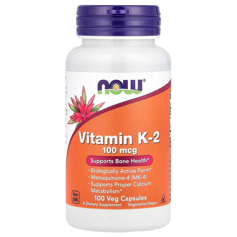 Now - Vitamin K-2 100mcg Menaquinone-4 Veg Capsules - 100's