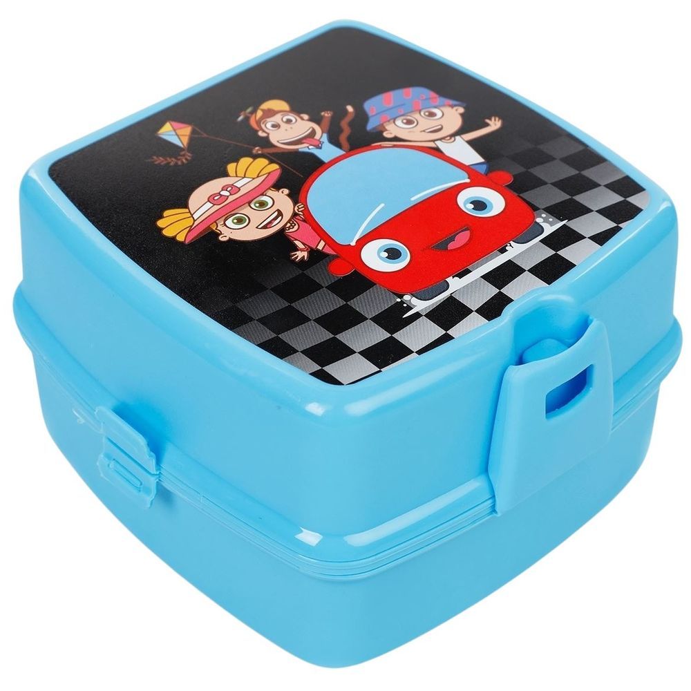 Kukuli - 4 Compartments Smart Patterned Lunch Box - Blue