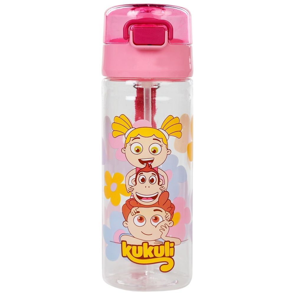 Kukuli - Solo Flask With Straw - Pink - 500 ml