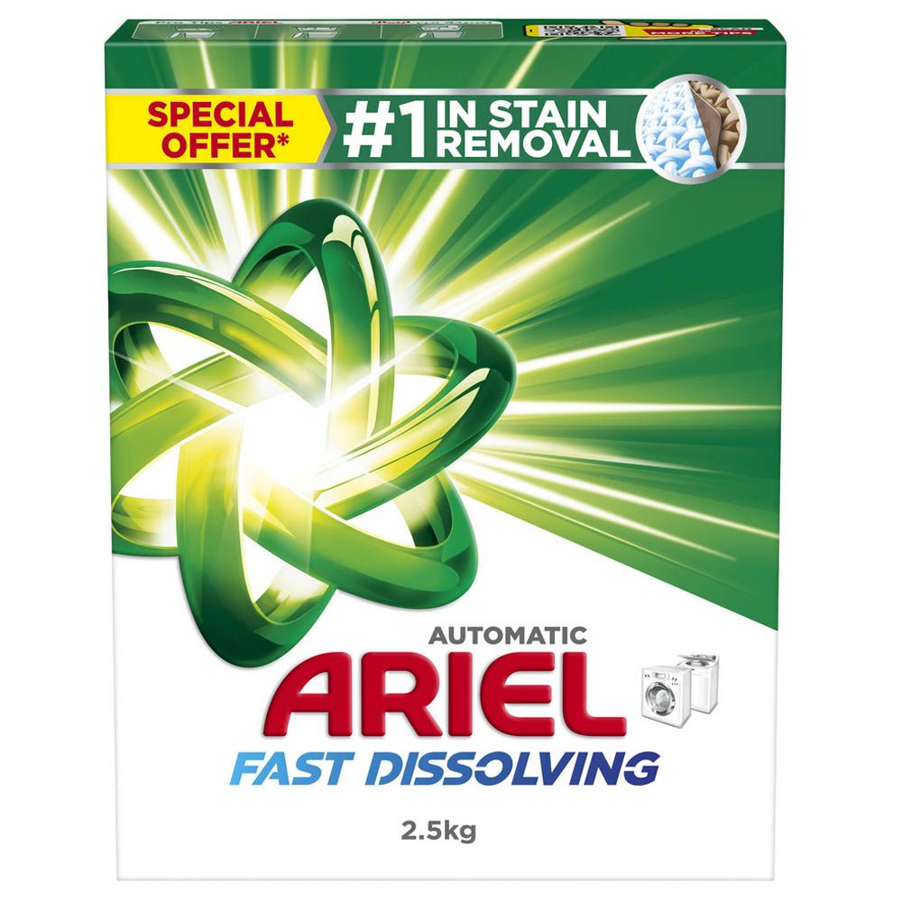 Ariel - Automatic Fast Dissolving Laundry Detergent Powder - 2.5 Kg