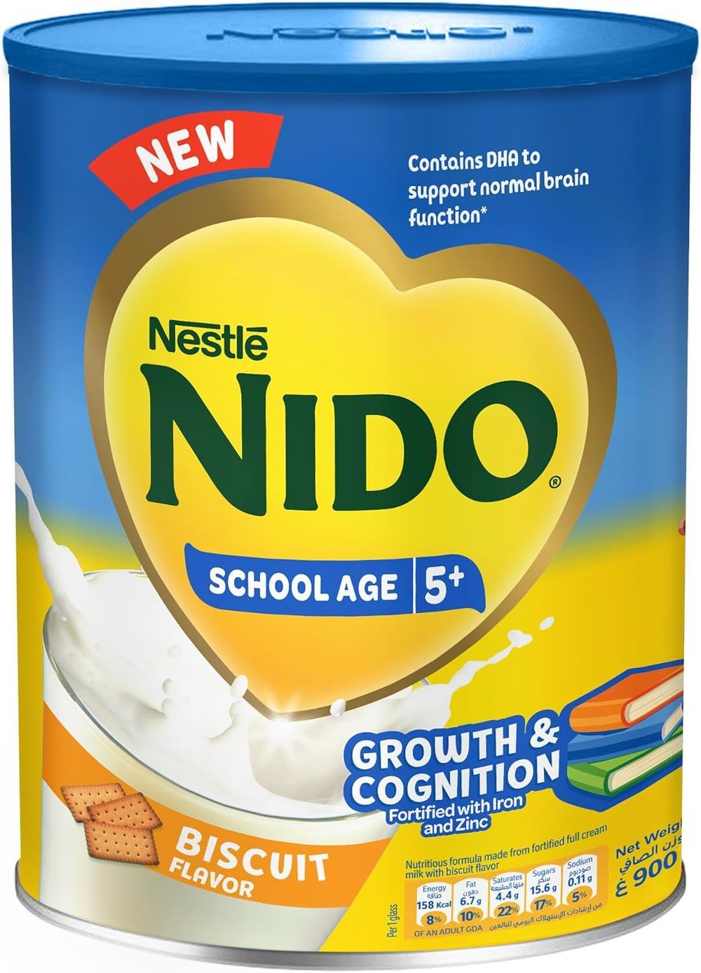 Nido - Growth & Nutrition Milk In Biscuit Flavor 5y+ 900g - Packaging May Vary