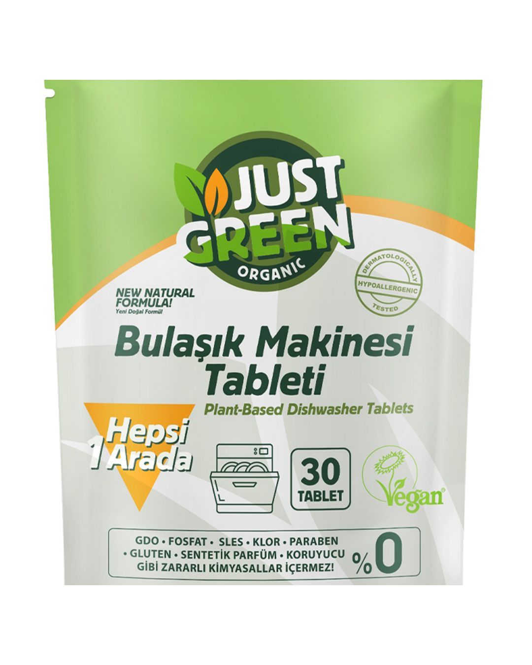 Just Green Organic - Dishwasher Tablets - 30 Tablet