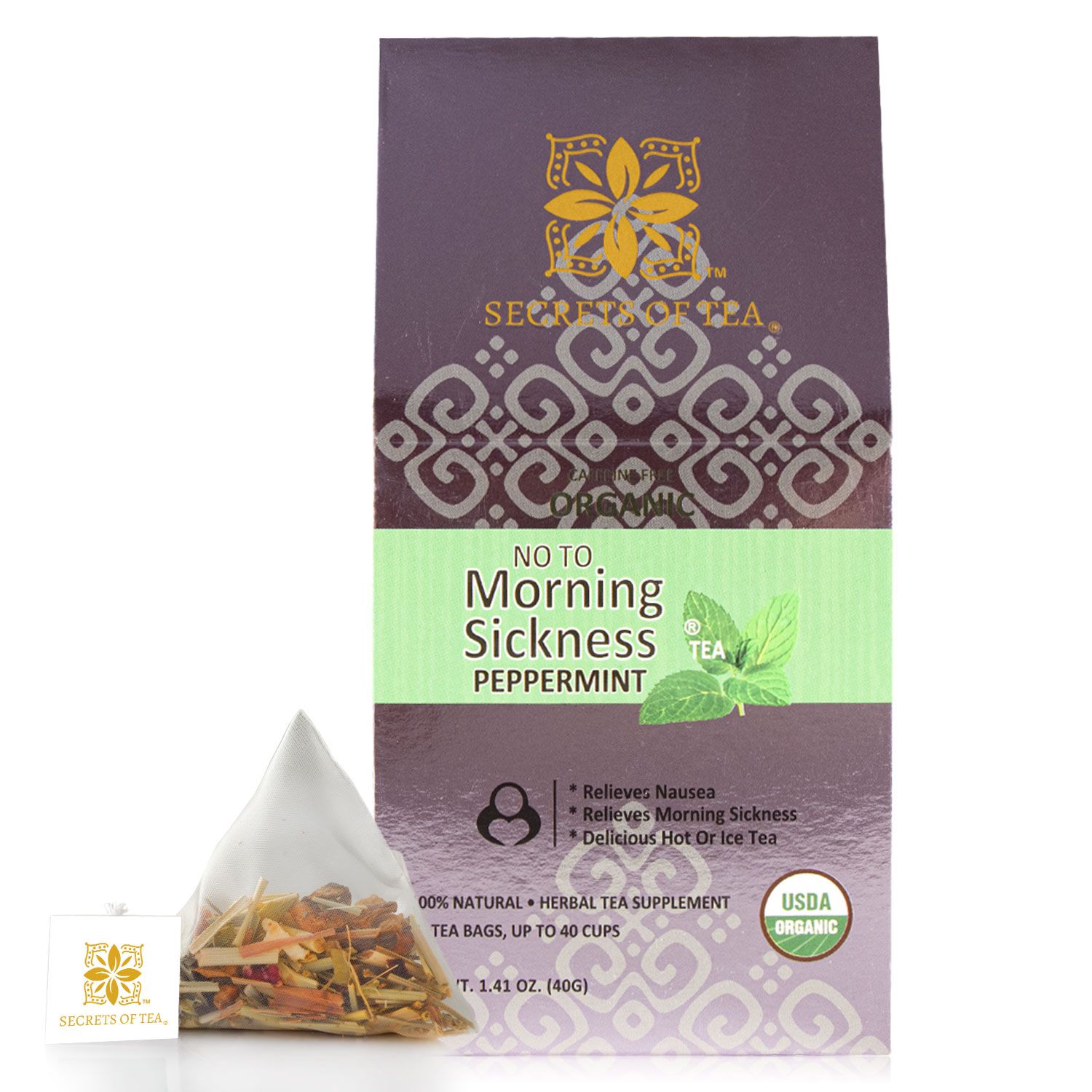 Secrets Of Tea - Morning Sickness Tea - Peppermint - 40G