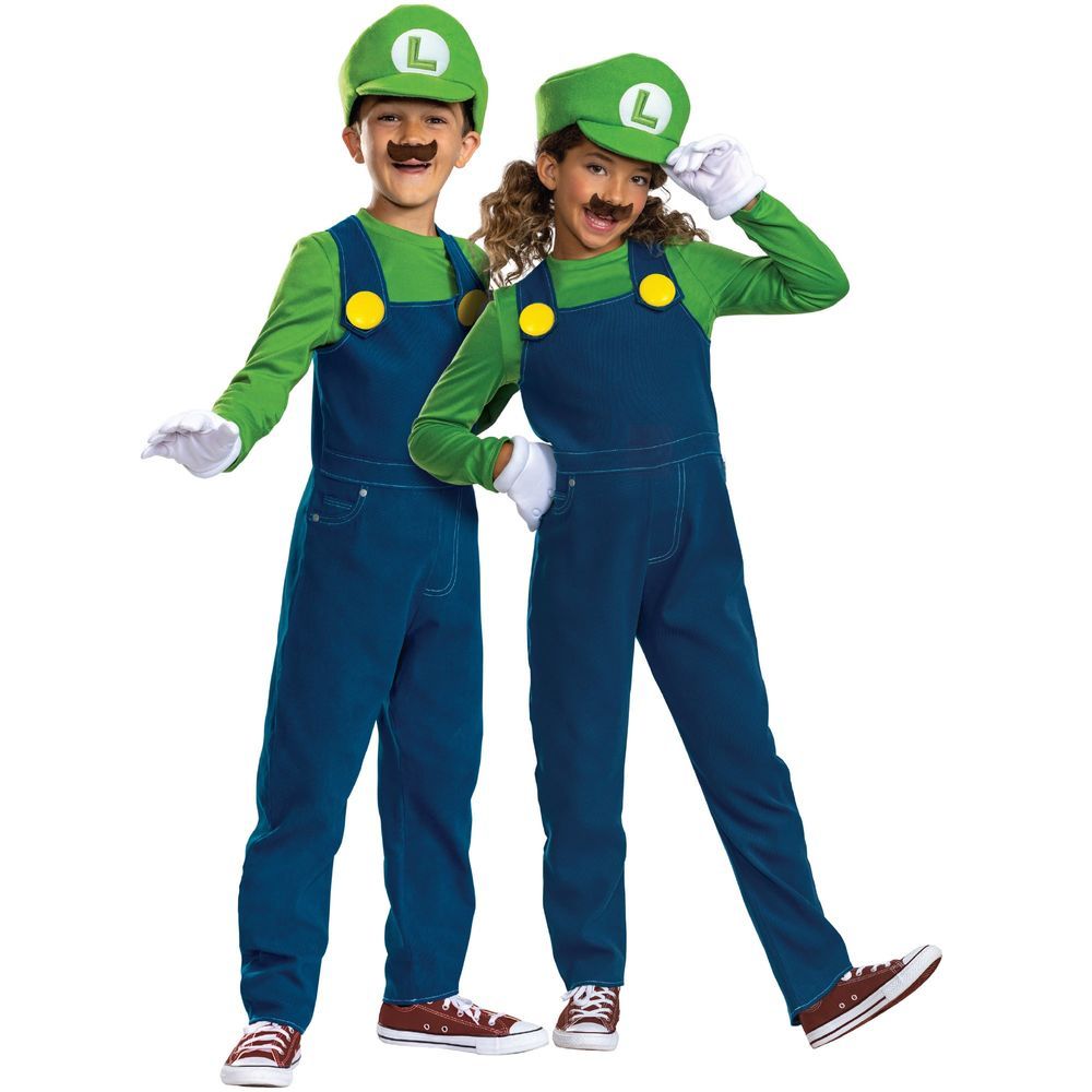 Party Centre - Luigi Costume For Kids - 10-12Y