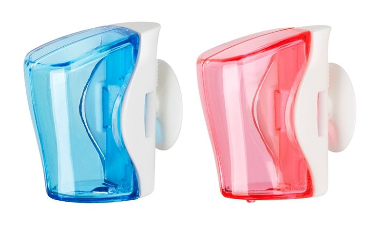 Flipper - 2 in 1 Blue & Pink Toothbrush Holder