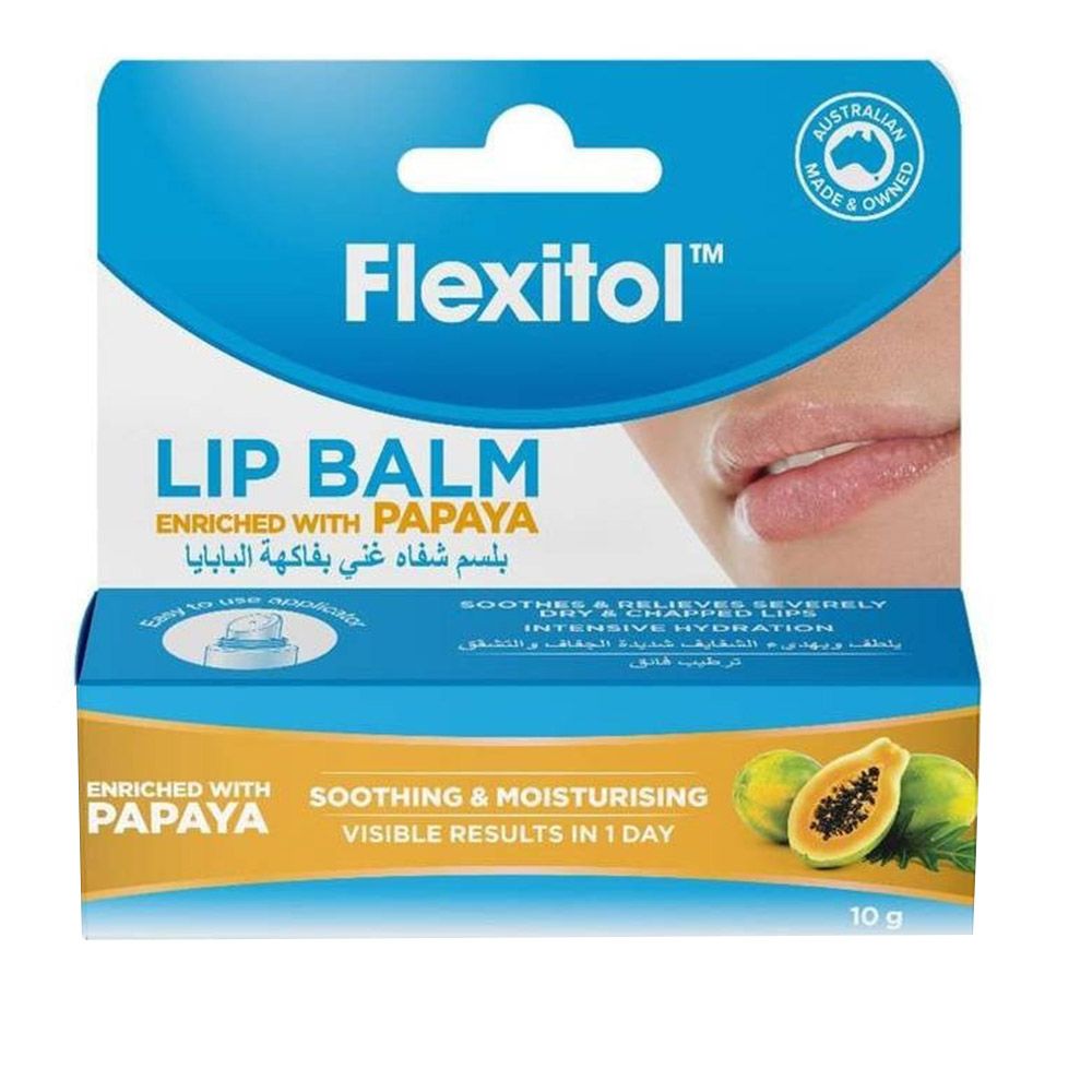 Flexitol - Lip Balm Enriched With Papaya - 10 gm