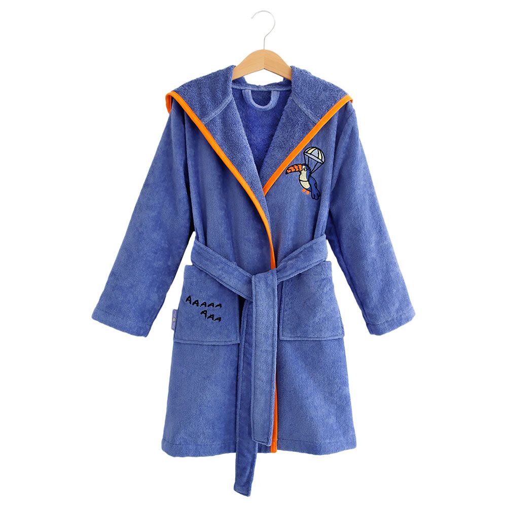 Milk&Moo - Flying Toucan Kids Robe - 5-6 Years - Purple
