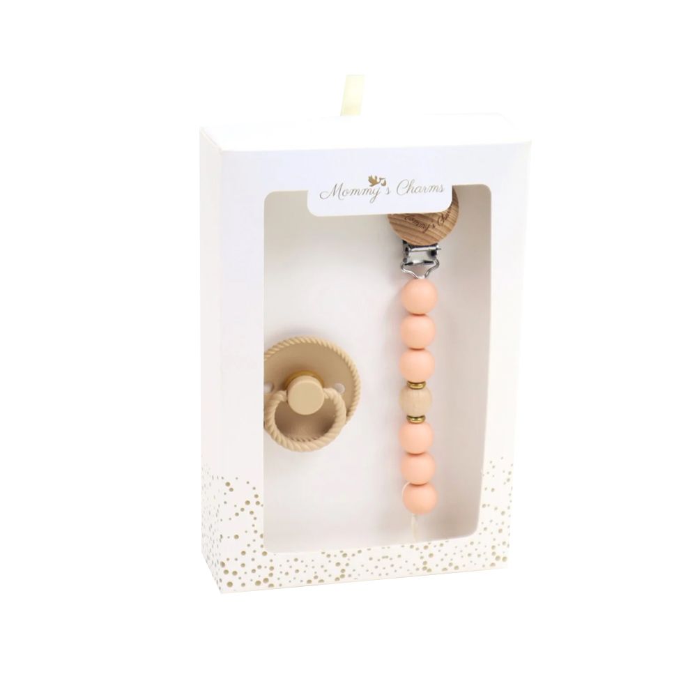 Mommy's Charms - Amber Frigg Pacifier With Clip - 2 Pcs - Orange