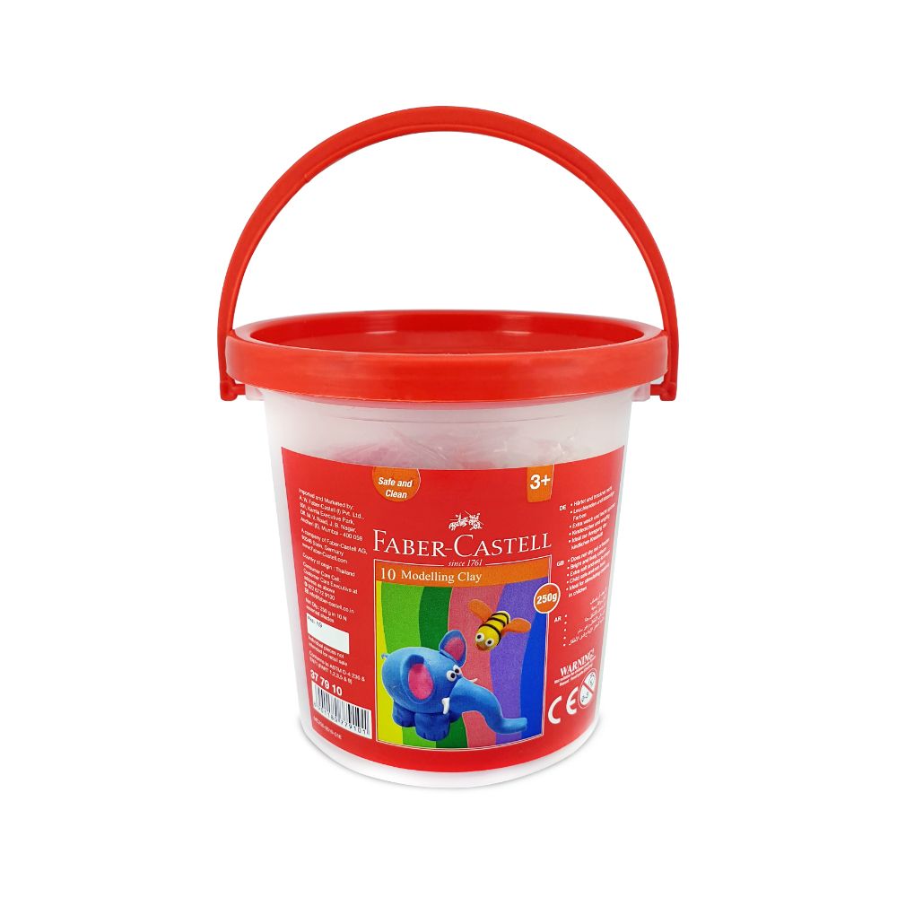 Faber-Castell - Pack 10 Modelling Clay 250gm Plastic Bucket