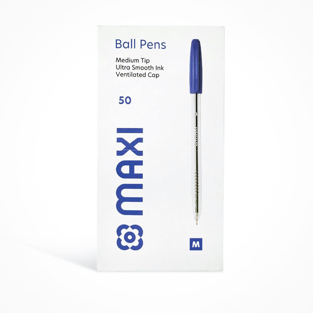 Maxi - Ball Pen Blue Set of 50