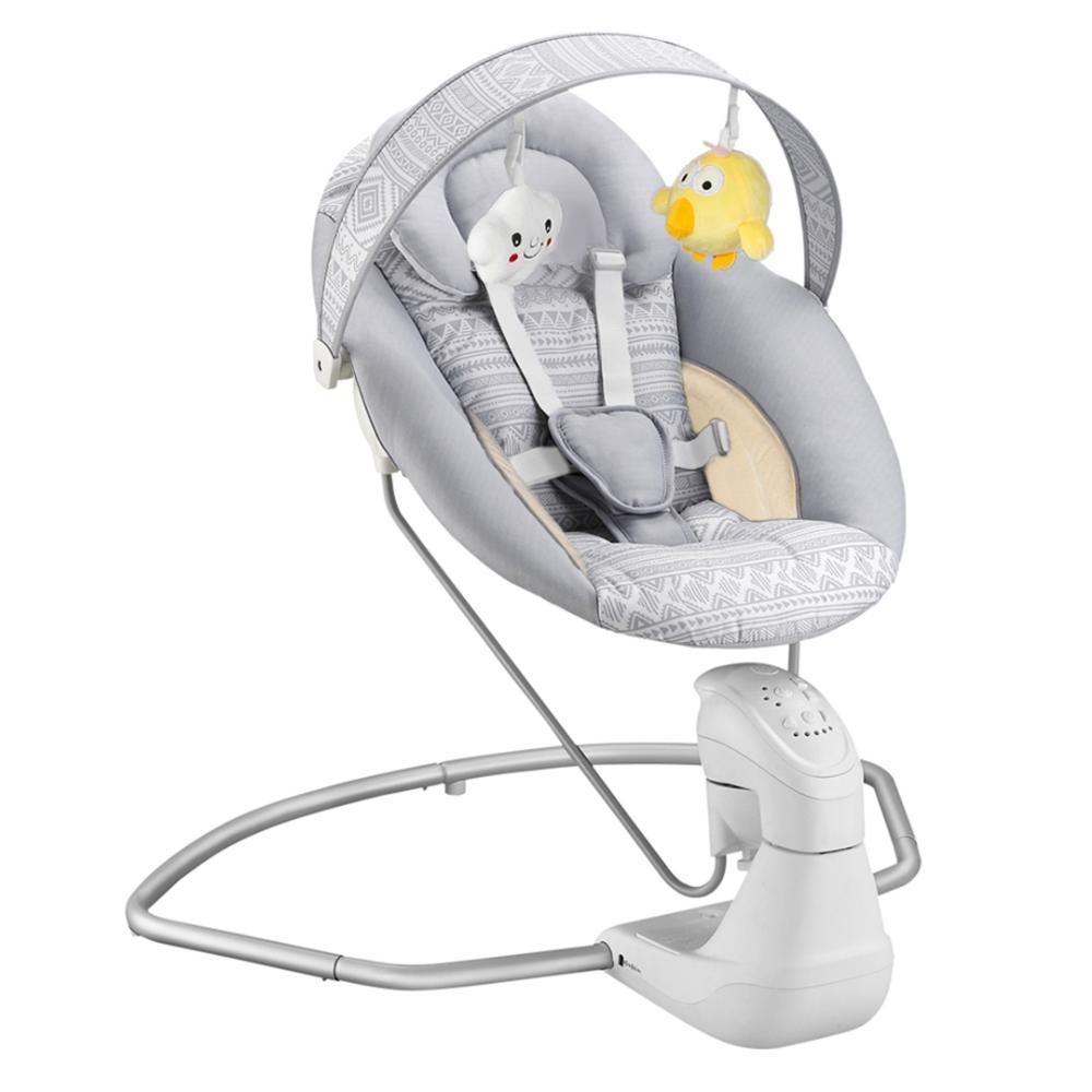 Bumble & Bird - Musical Electric Baby Swing - Grey