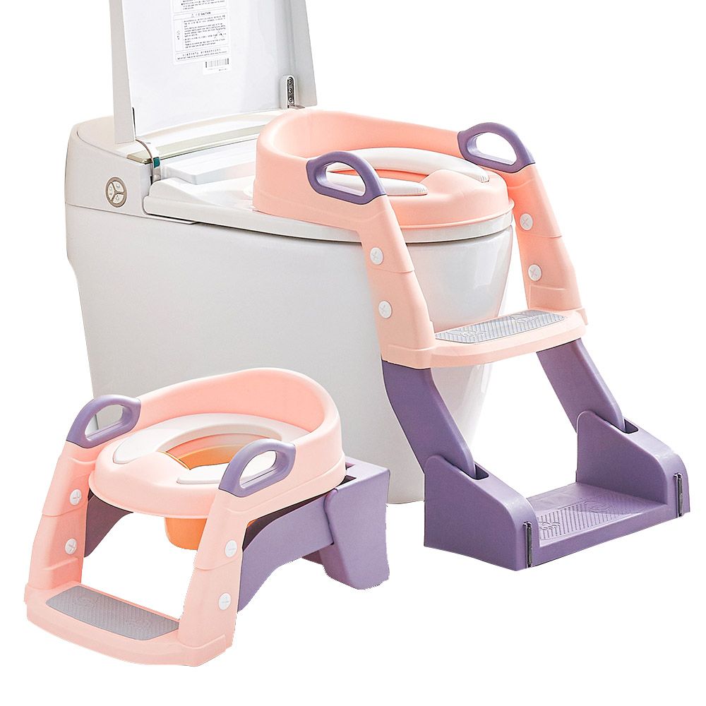 Baybee - Vega 2-In-1 Convertible Western Toilet Potty Seat - Pink
