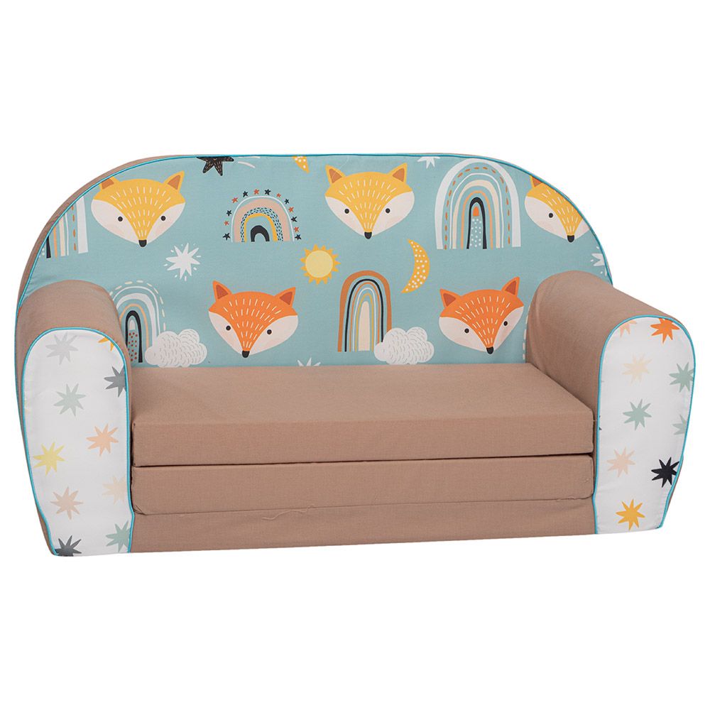 Delsit - Double Sofa Foxes & Color Stars - Brown