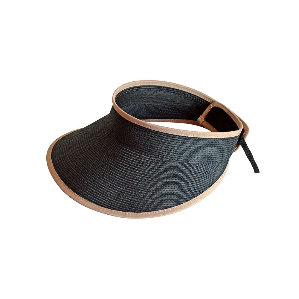 House of Ord - Lili Visor Hat - Black/Tan - 58cm