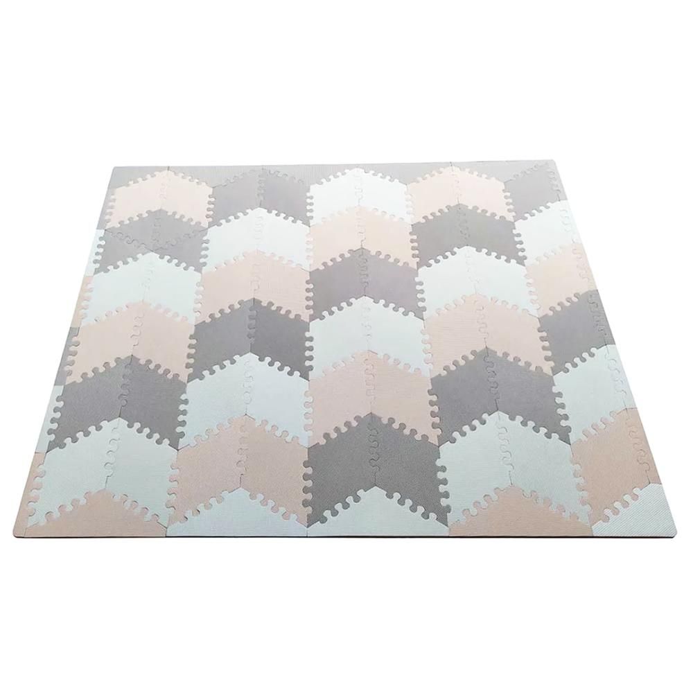 Bumble & Bird - BabySafe Play Mat Multi-Shape 52pcs+22 Edges - Peach & Brown