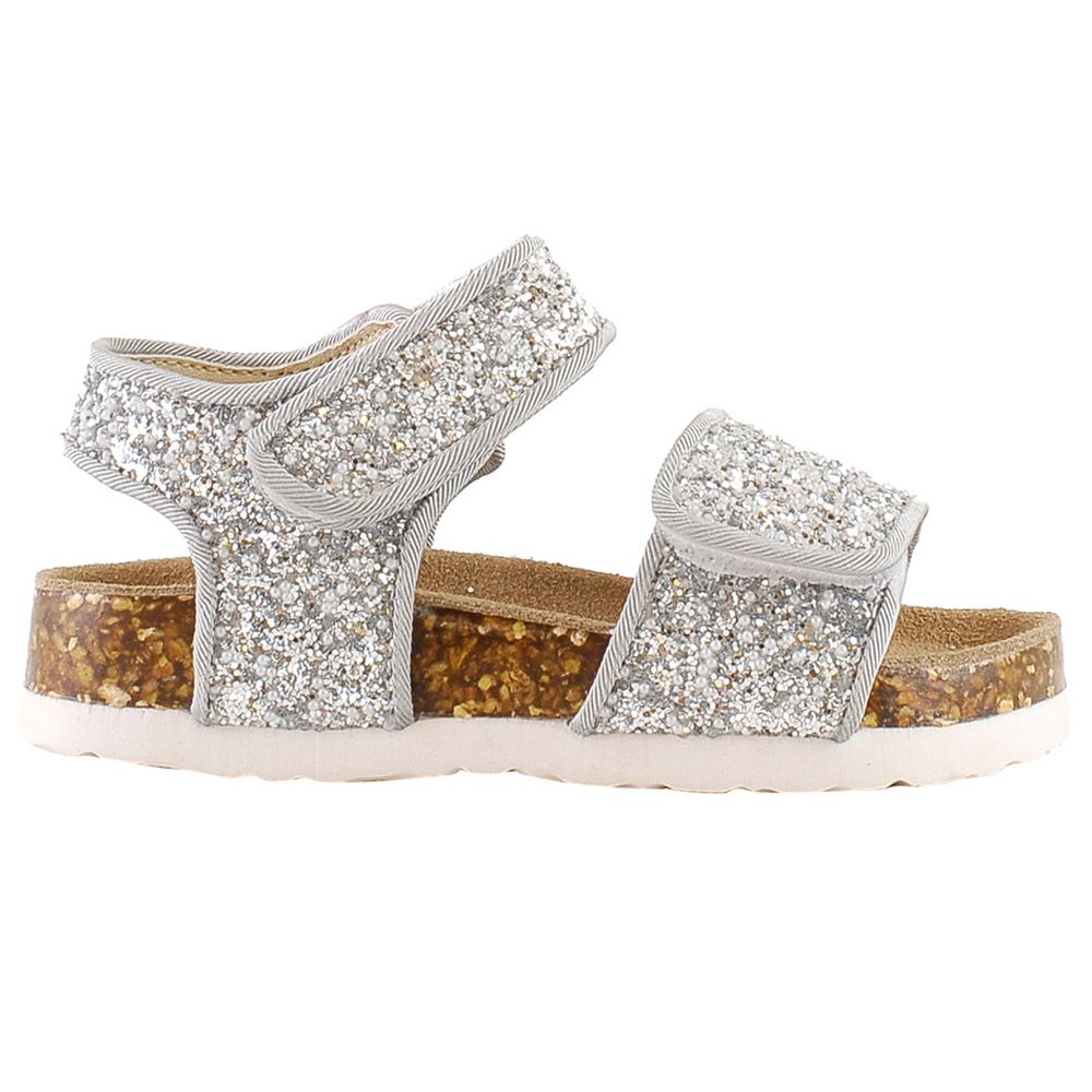 Colors of California - Pearls And Glitter Baby Sandal - Silver