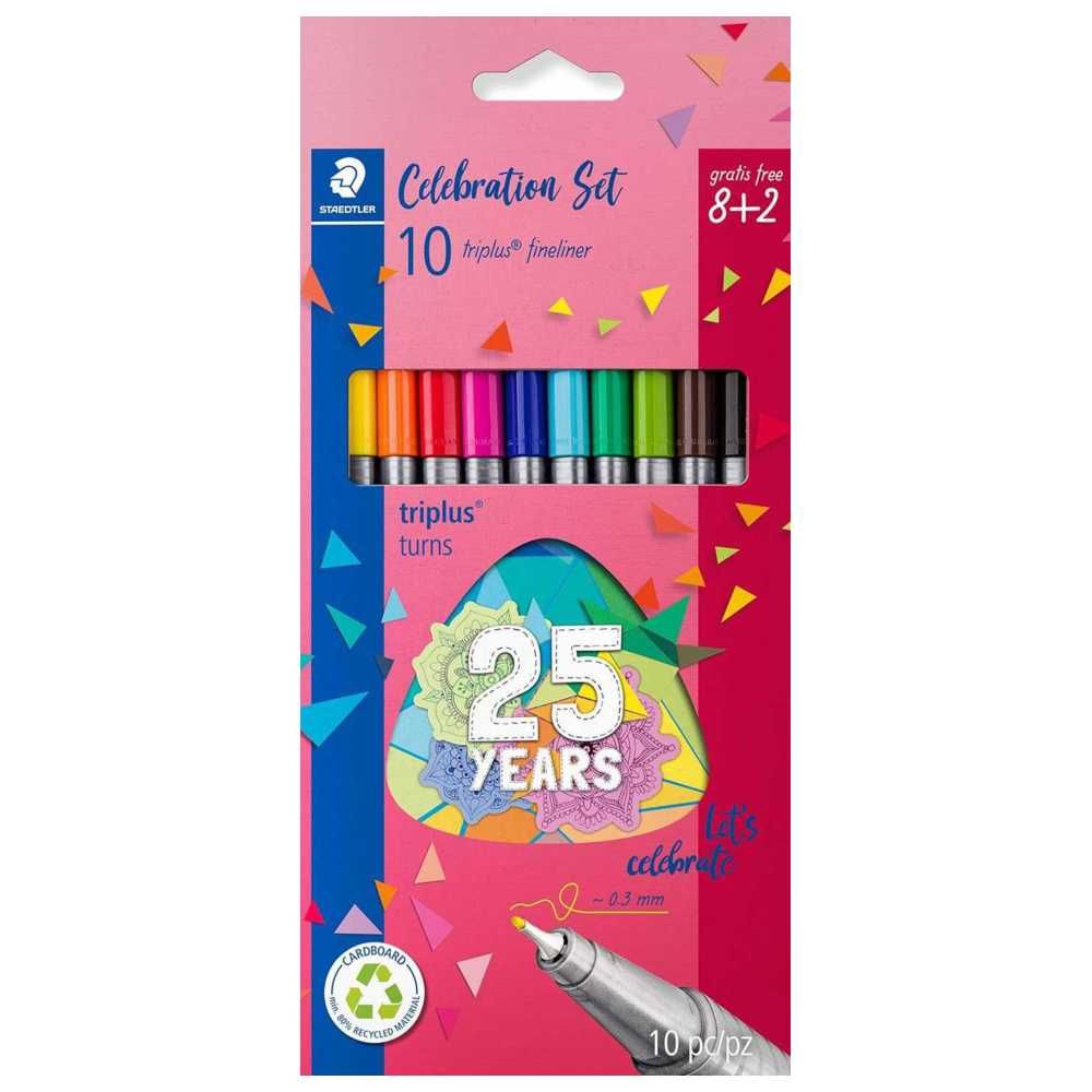 Staedtler - Triplus Fineliner Pens - 10 Pcs