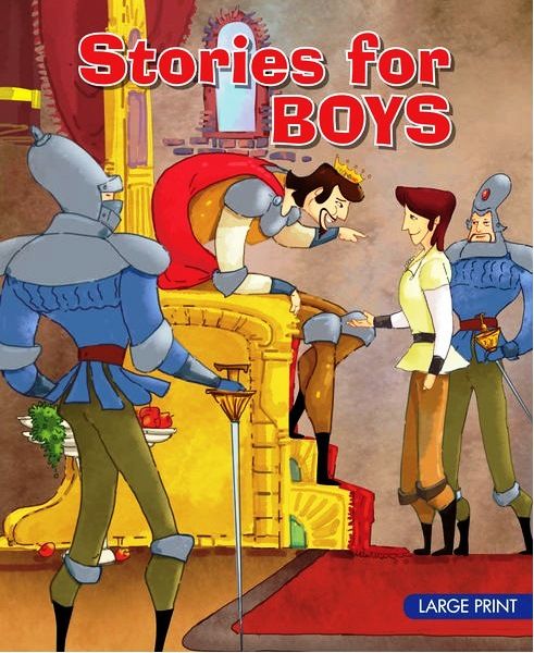 كتاب عن قصص الأولاد بعنوان Large Print Stories For Boys