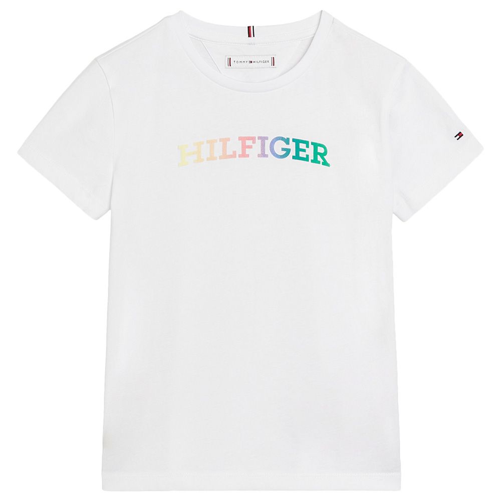 Tommy Hilfiger - Hilfiger Monotype Logo Short Sleeves Tee - White