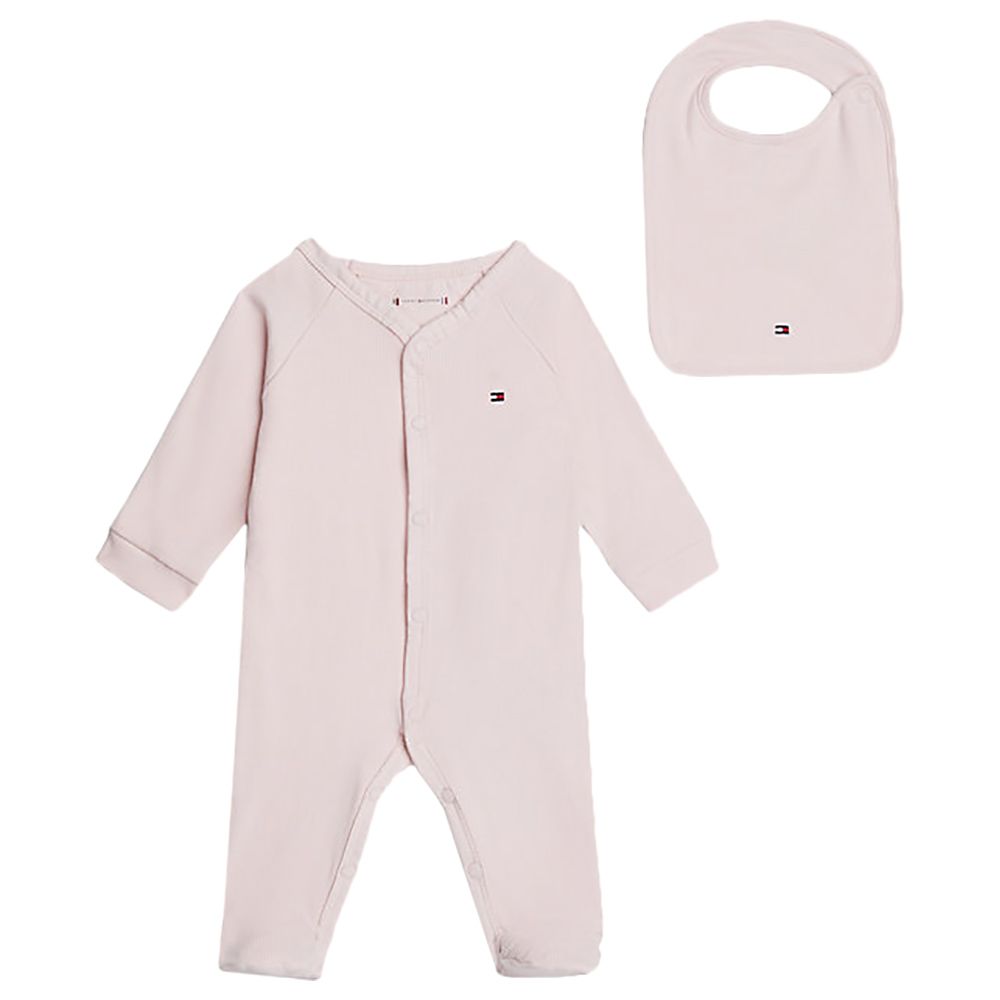 Tommy Hilfiger - 2pc-Set - Baby Rib Sleepsuit Giftbox - Pink