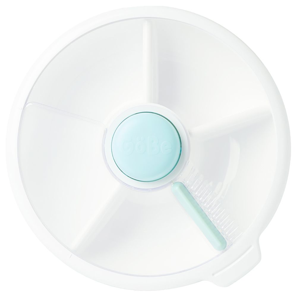 Gobe - 4 Compartments Kids Baby Spinner Meal & Snack Box - Blue