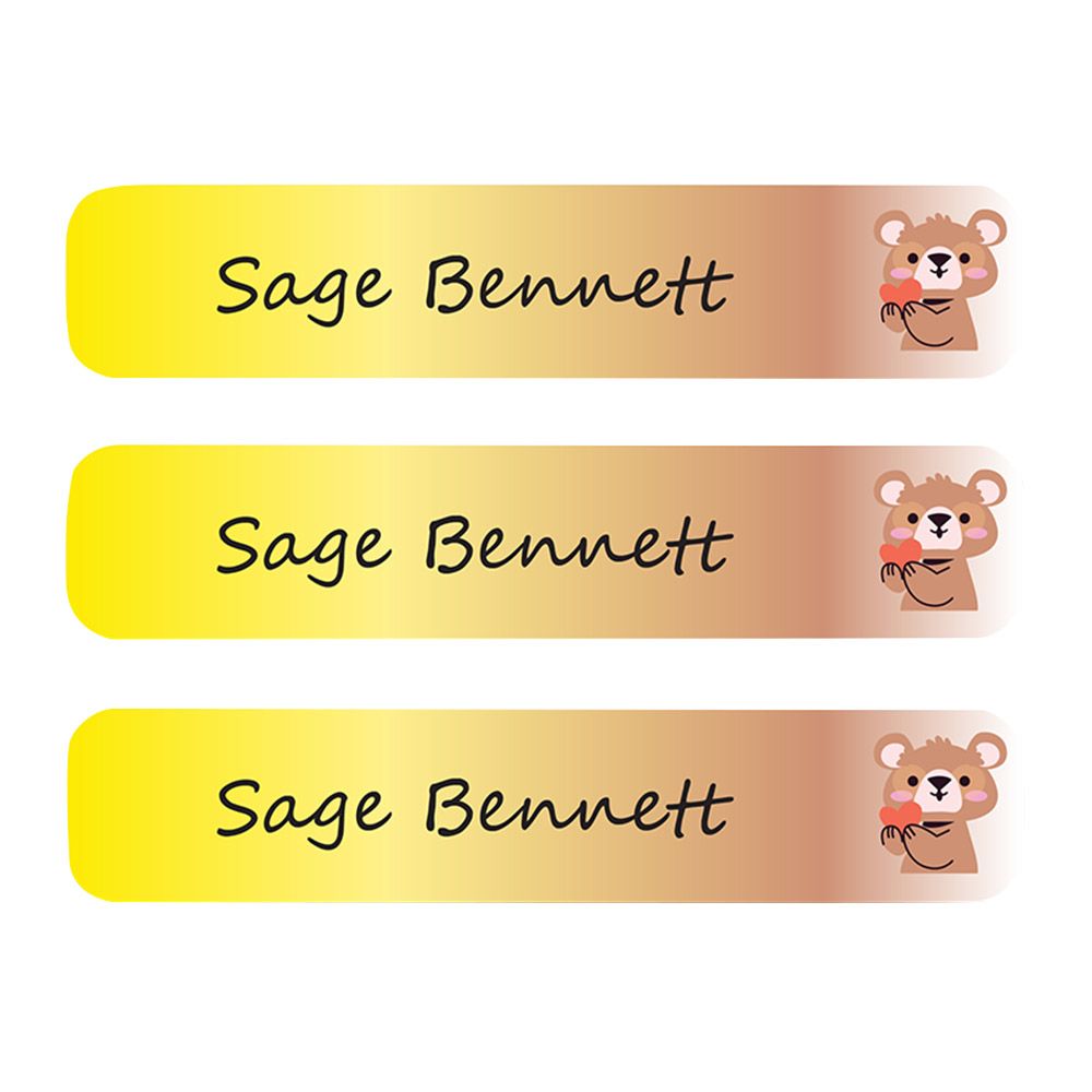 Ladybug Labels - Personalized Iron On Labels - Cute Teddy Bear - 50pcs