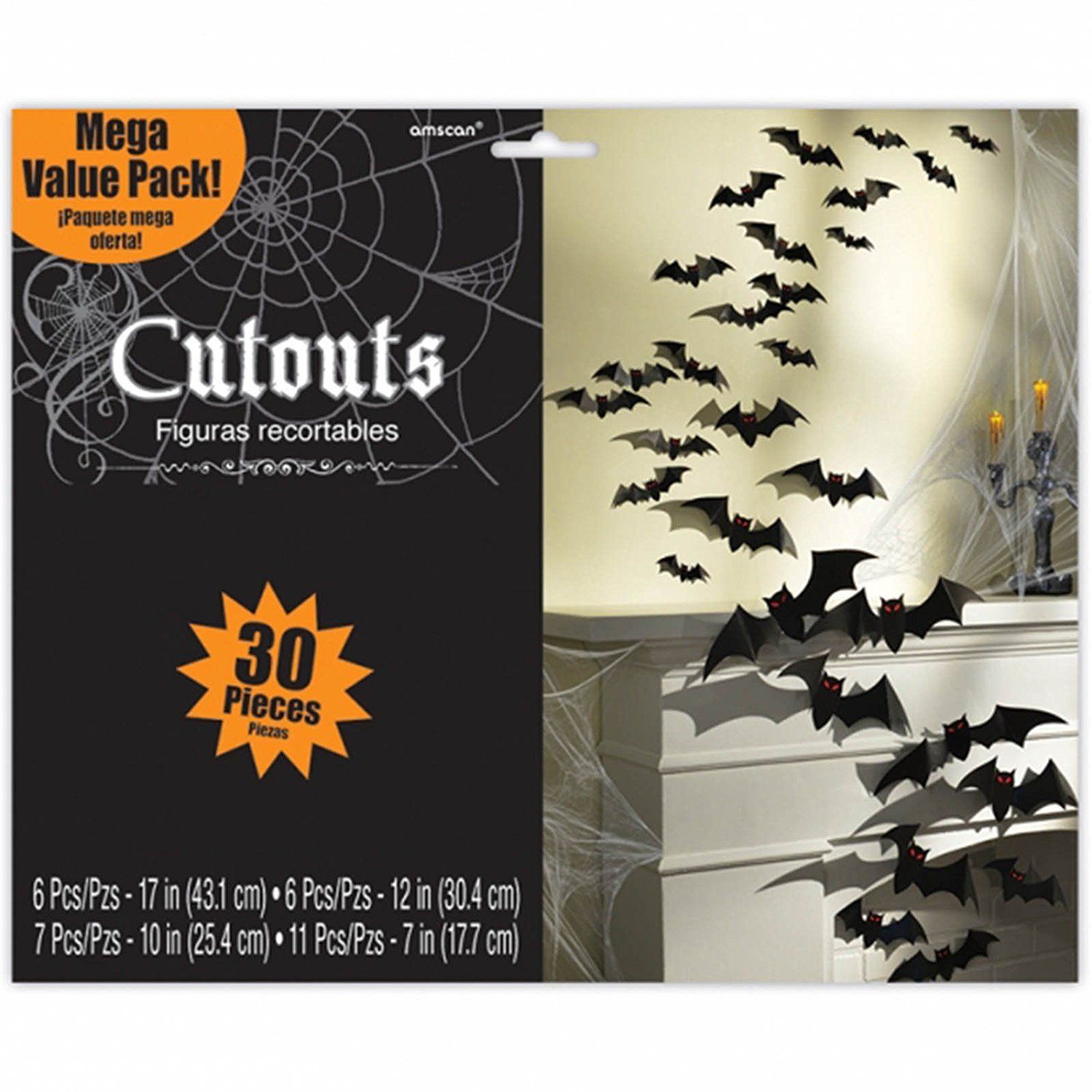 Party Centre - Bat Cutouts Decoration 