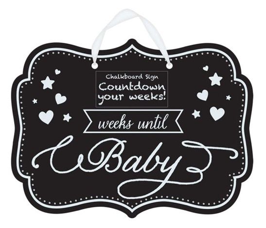 Party Centre - Baby Shower Countdown Chalkboard Sign