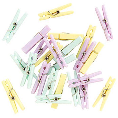Party Centre - Multi-colored Clothespin Baby Shower Favors