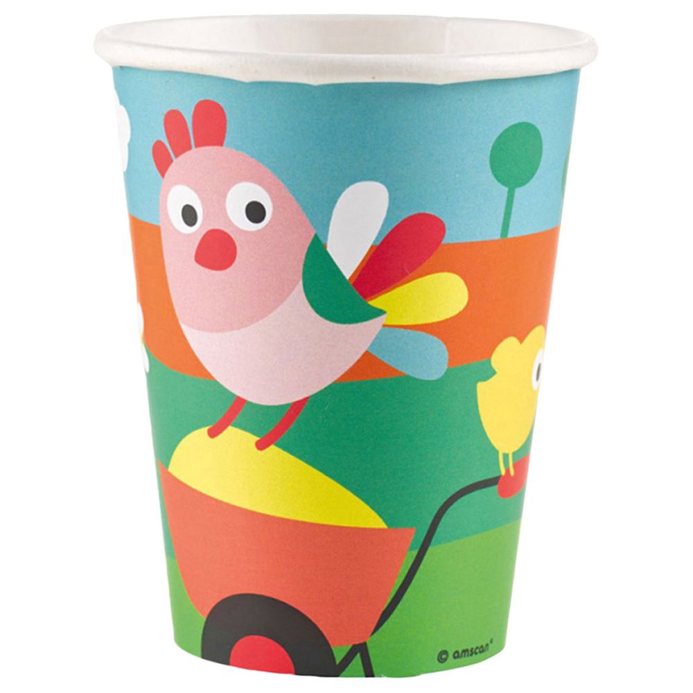 Party Centre - Farm Fun Paper Cups - Pack of 8