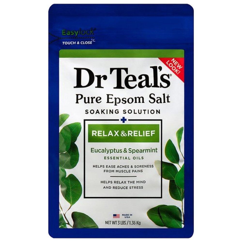 ملح إبسوم للاستحمام من دكتور تيلز - برائحة الأوكالبتوس والنعناع 1.36 كجم