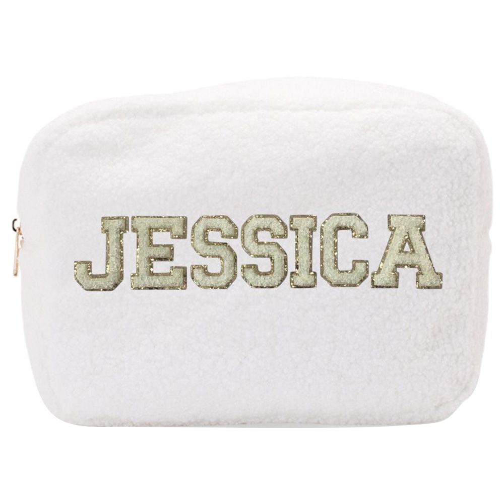 The Happy Tribe - Personalized Large Pouch - White Teddy