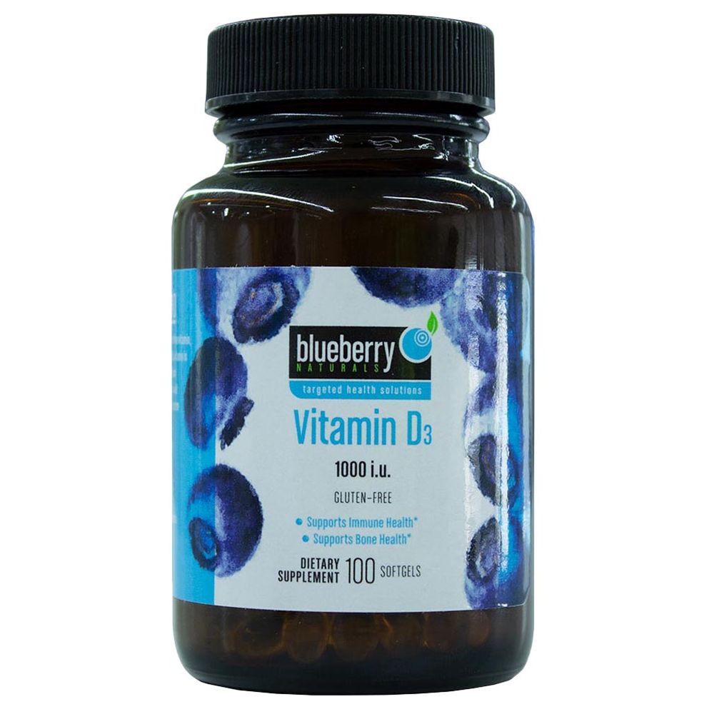 Blueberry Naturals - Vitamin D3 1000 IU Softgels 100's