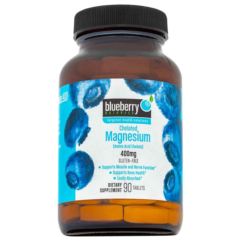 Blueberry Naturals - Chelated Magnesium 400mg Tablets 90's