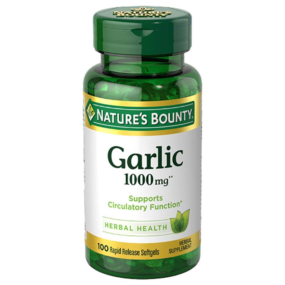 Natures Bounty Garlic Oil 1000Mg 100 Softgels