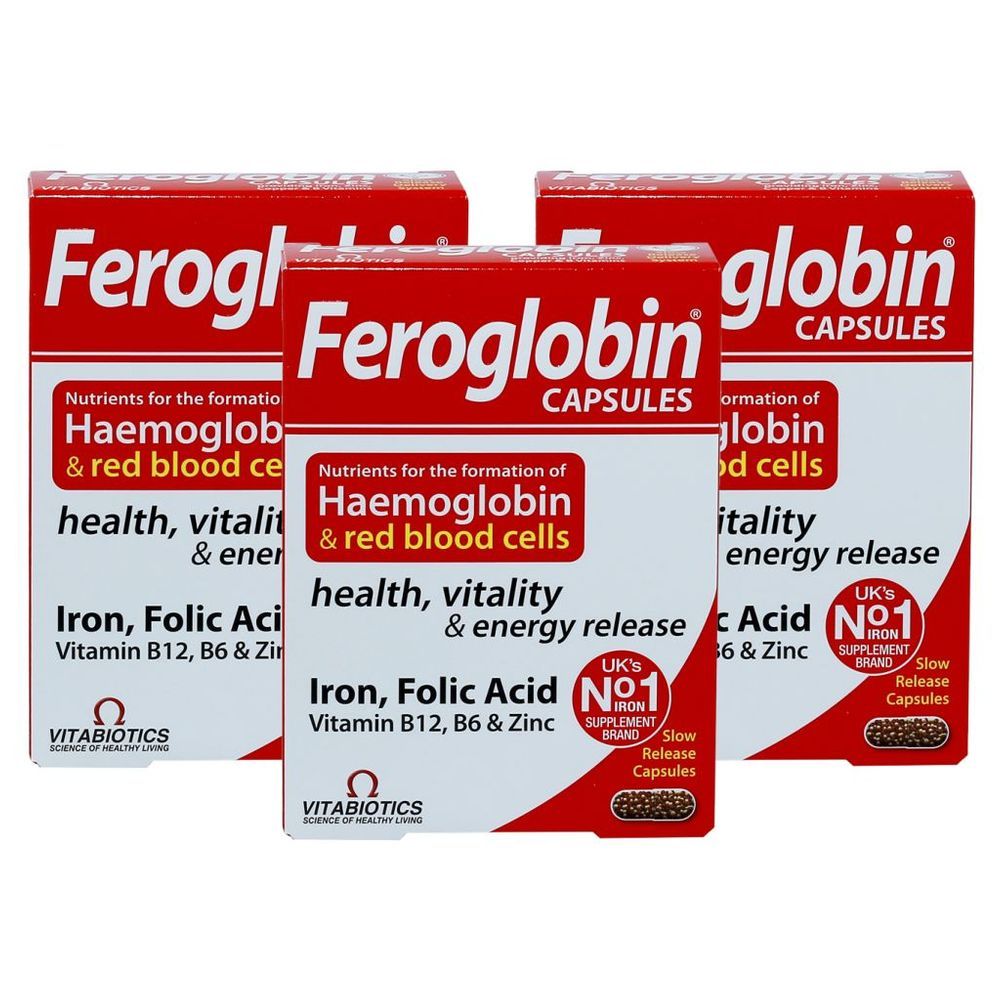 Vitabiotics - Feroglobin Original 30 Tablets Pack of 3